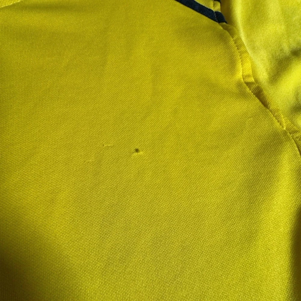 Adidas Climalite Shirt Mens Medium Yellow Athletic Tee Soccer Training
